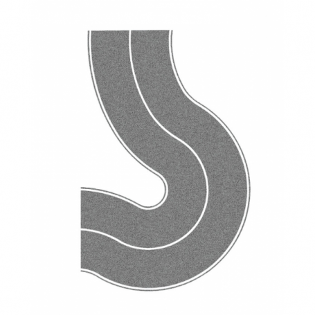 Country road curve gray -Noch 60710