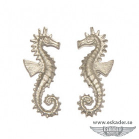 Galley ornaments, Sea horses (white metal)