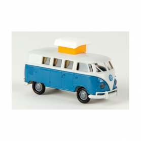 VW T1b, Campingbuss, Vit/Blå