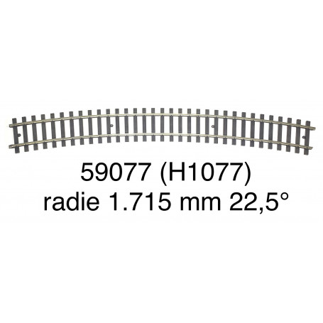 59077 Märklin curve track radius 1.715 mm 22,5° - gauge 1-second hand