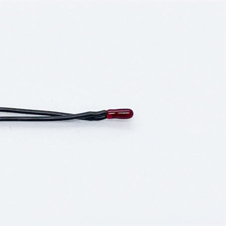 Lightbulb red - 1,3 mm with cables 3 V