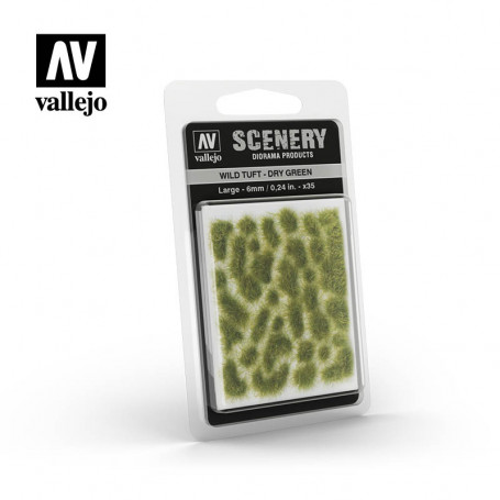 Vallejo-Wild Tuft, Dry green 6mm