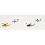 Helikopter och businessjet set (2 x 2) 1:500