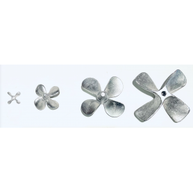 Propellers, 4 blades (white metal)