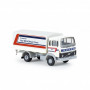 Volvo F 613, Covered flat bed truck, White with info