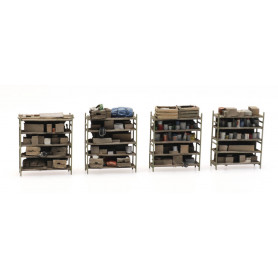 4 storage shelves H0 Scale (1:87)
