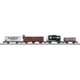 4 german freight cars, Minitrix 15418 (N)