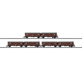 3 pairs of coupled german freight cars, Minitrix 15515 (N)