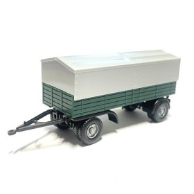Trailer with tarp, Green - Wiking (H0)