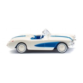 Chevrolet Corvette, White/Blue - Wiking (H0)