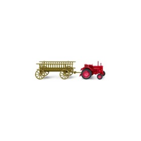 Hanomag, Tractor with trailer - Wiking (H0)