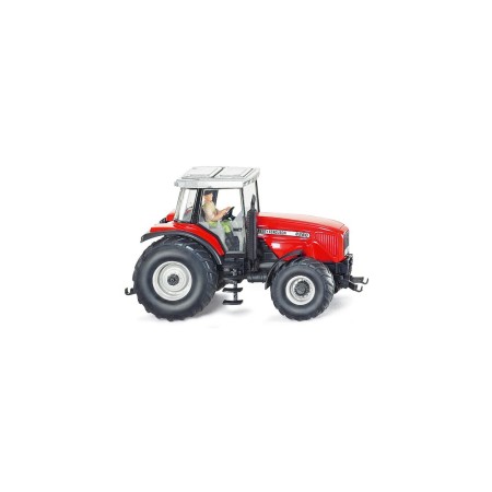 Massey Ferguson MF 8280, Traktor med förare, Röd - Wiking (H0)