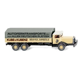 MB L 10000, Covered flatbed truck "Kube & Kubenz" - Wiking (H0)