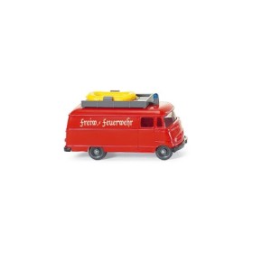 MB L 319, Van with dingy on the roof, Fire Dept. - Wiking (H0)