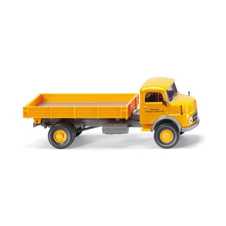 MB LAK 710, Low bed "Baustoffe Schmid & Söhne KG" - Wiking (H0)