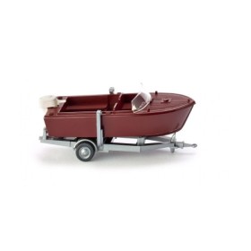 Motor Boat on Trailer - Wiking (H0)