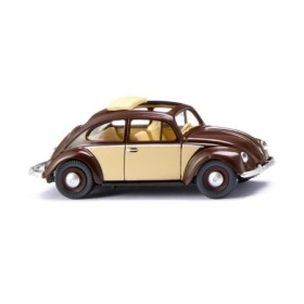 VW 1200 "Beetle" with sun roof, Brown/Beige - Wiking (H0)