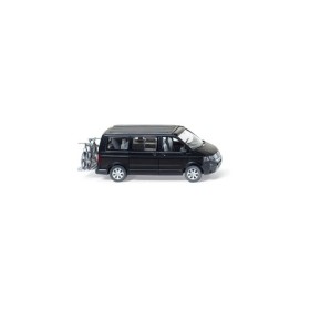VW T5 loaded with bikes, Black - Wiking (H0)