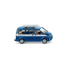 VW T5 Multivan med takbox, Blå - Wiking (H0)
