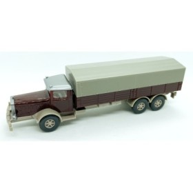MB L 10000, Covered flat bed, Brown