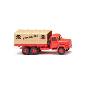 Magirus, Covered flat bed ”Explosives” - Wiking (H0)