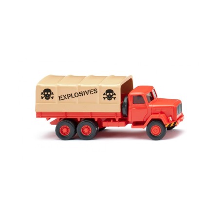 Magirus, Covered flat bed ”Explosives” - Wiking (H0)