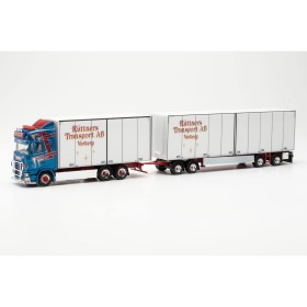 Scania CS 20 HD, Lastbil med släpvagn "Rüttners Transport AB" Herpa - (H0)