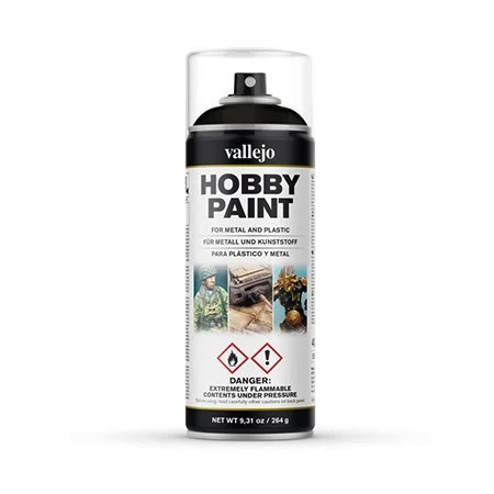 Vallejo spray, Hobby Paint -Svart 400 ml