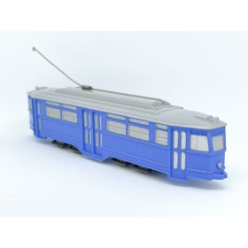 Wiking 222/1C - Blå spårvagn - Retro H0