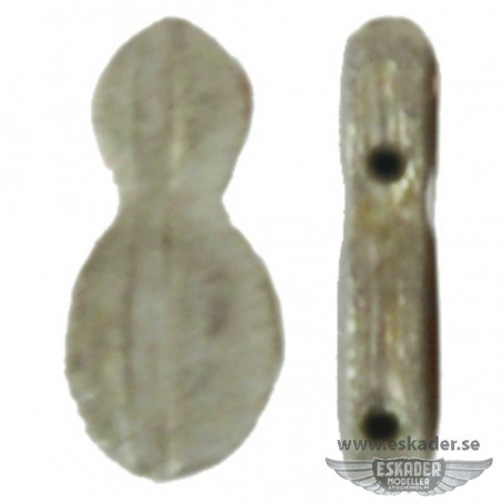Fiddle blocks (white metal)