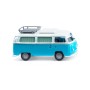 VW T2, Camping bus, Blue/White - Wiking (H0)