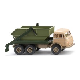 Henschel, Container-tippbil, Beige - Wiking (H0)