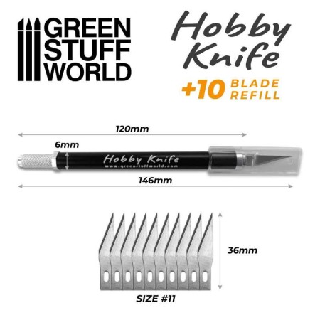 Craft knife with spare blades