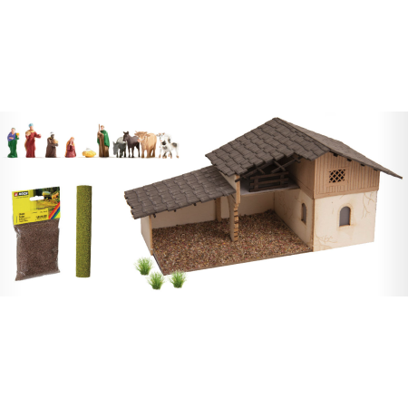 Scenery-Set Julkrubba m. figurer- Noch 65620