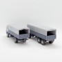 Wiking 637/1C - Blue/grey Hanomag-Henschel flat bed truck with trailer - Retro H0