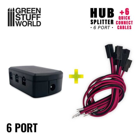 6-Port HUB splitter (5,5 mm connector)- GSW 11921
