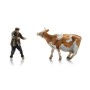 Farmer with obstinate cow. Z Scale (1:220)