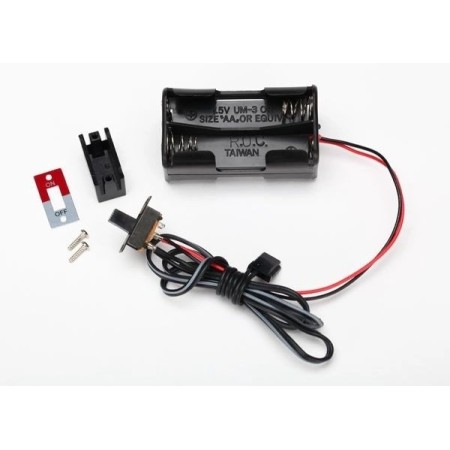 Battery holder with on/off-switch 6V, for 4 x AA-batteries