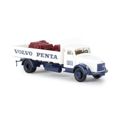 Volvo N 88, Flat bed truck loaded with Volvo Penta engines, 1957