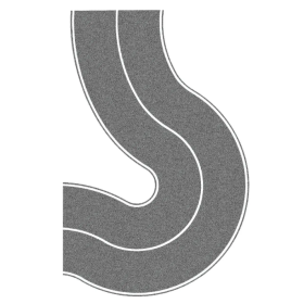 Country road curve gray -Noch 60704