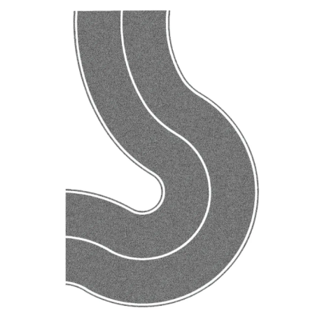 Country road curve gray -Noch 60704
