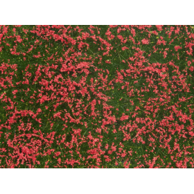 Gräsmaterial, röda blommor -Noch 07257