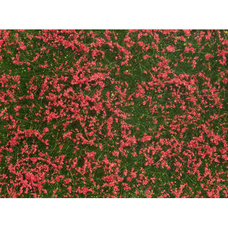 Gräsmaterial, röda blommor -Noch 07257