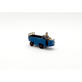 Wiking 466/3B - Azure blue bagage truck / platform truck - Retro H0