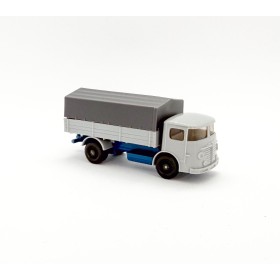 Wiking 615/3 - Silver gray / azure blue Büssing 4500 Flat bed truck - Retro H0