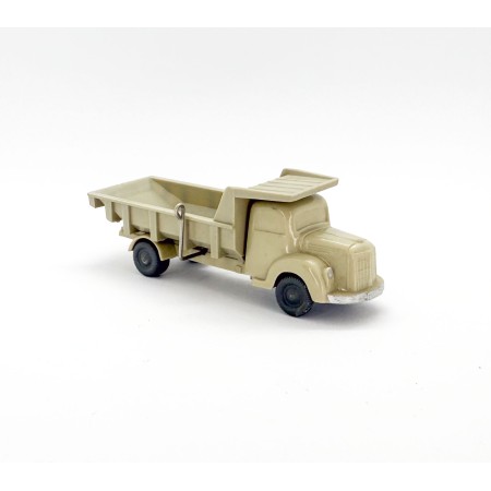 Wiking 214/2D - Beige MB 3500 Flat bed truck - Retro H0