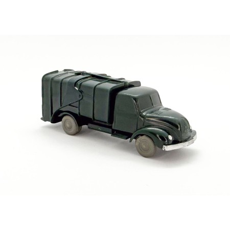 Wiking 219/1B - Black green Garbage truck Magirus - Retro H0