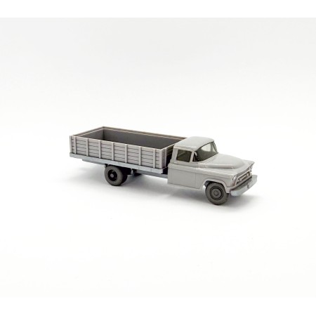 Wiking 624/1C - Silver gray Chevrolet flat bed truck - Retro H0