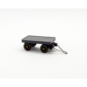 Wiking 467/1C - Basalt gray trailer for baggage truck - Retro H0