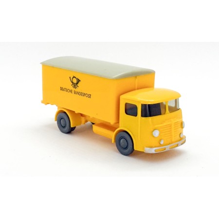 Wiking 1019/1 - Yellow Postal box truck Büssing Bundespost - Retro H0